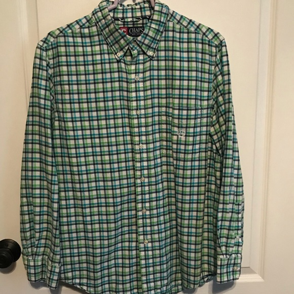 Chaps Other - Men’s Chaps Long Sleeve Casual Button Down Shirt